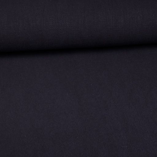 Linen fabric stone washed dark blue