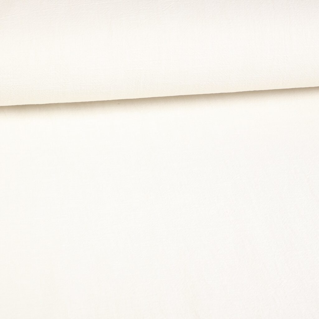 Linen fabric stone washed off white