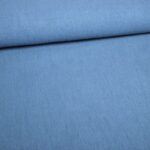 Linnen stof stone washed licht denim