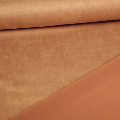 Scuba suede fabric camel