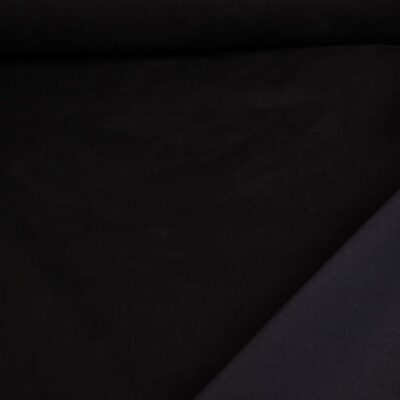 Scuba suede fabric black