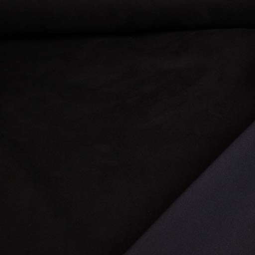 Scuba suede fabric black