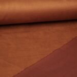 Scuba suede stof cognac