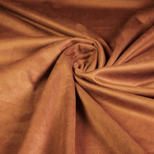Scuba suede fabric cognac