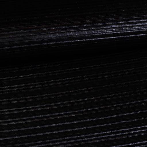 Plissé jersey stretch metallic black