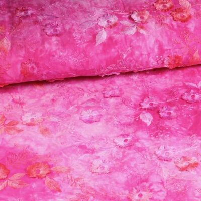 Poppy broderie fabric fuchsia