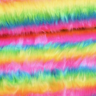 Faux fur rainbow