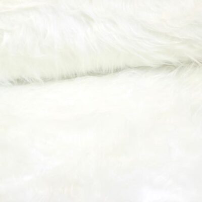 Long-pile faux fur white