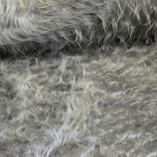 Long pile faux fur grey