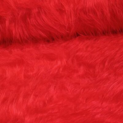 Long-pile faux fur red