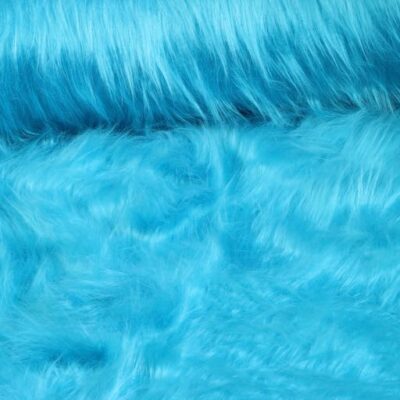 Plush fabric aqua