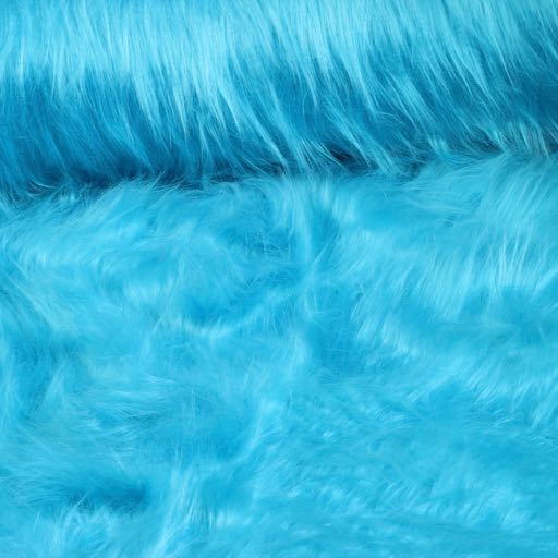 Plush fabric aqua