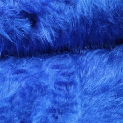 Long-haired faux fur fabric cobalt