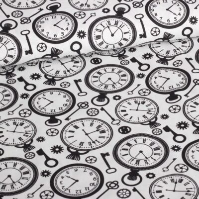 Poplin fabric clock