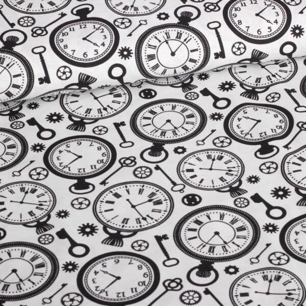 Poplin fabric clock