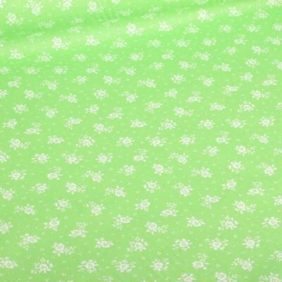 Poplin fabric mille fleur green