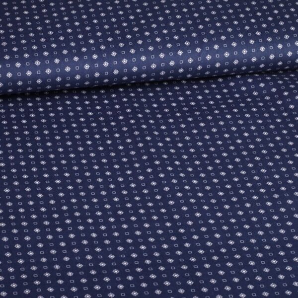 Poplin fabric tie navy