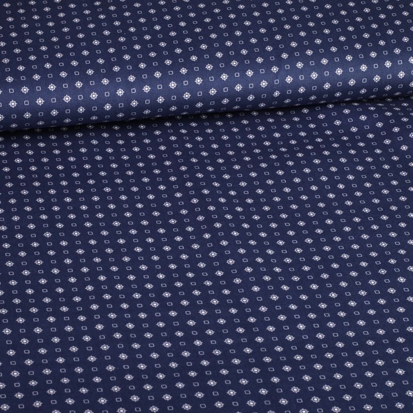 Poplin fabric tie navy