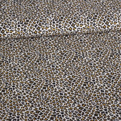 Cotton fabric leopard beige