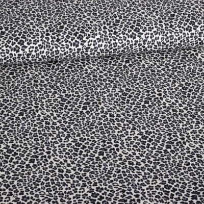 Cotton fabric leopard grey