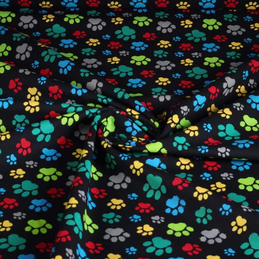 Cotton dog paws black