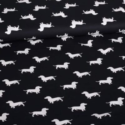 Dachshund fabric cotton