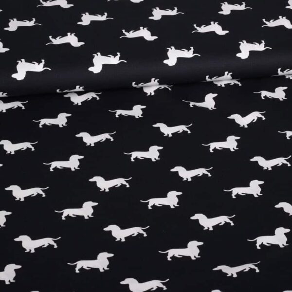 Dachshund fabric cotton