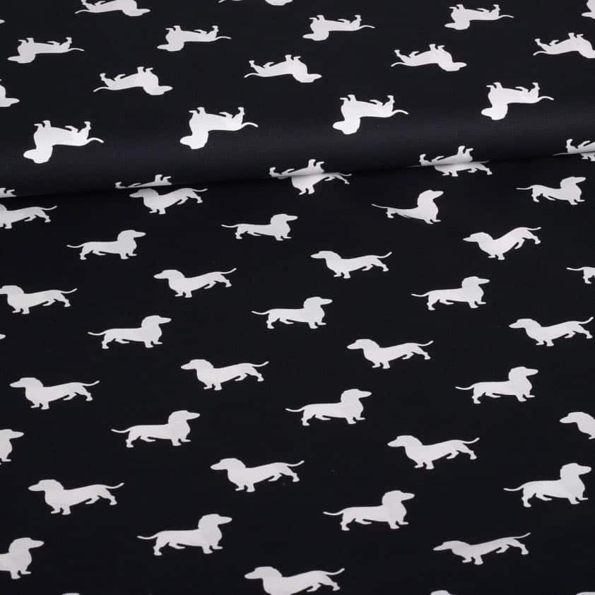Dachshund fabric cotton