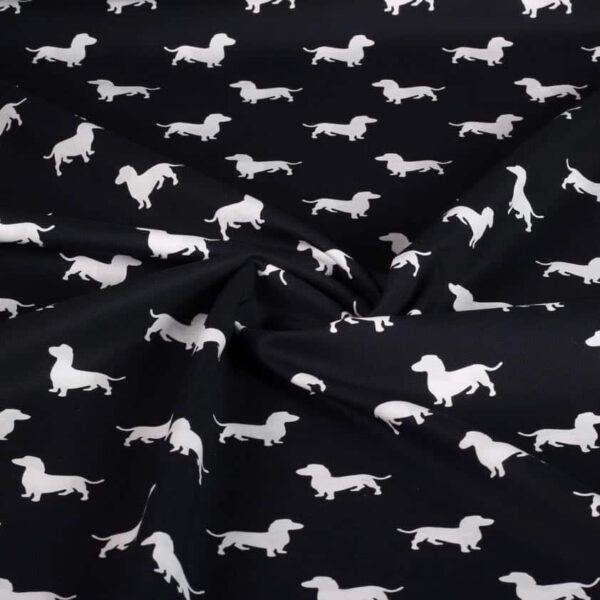 Dachshund fabric cotton