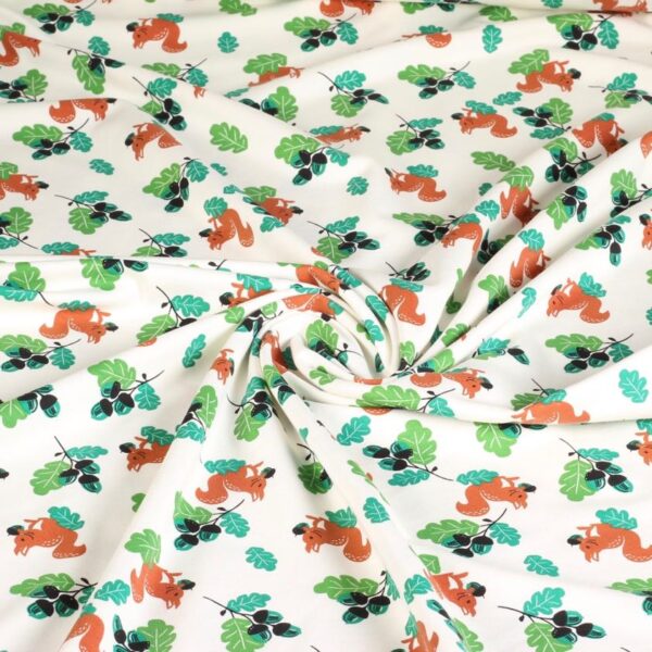 Tricot fabric squirrel