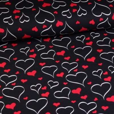 Poplin fabric hearts