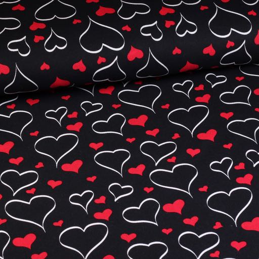 Poplin fabric hearts