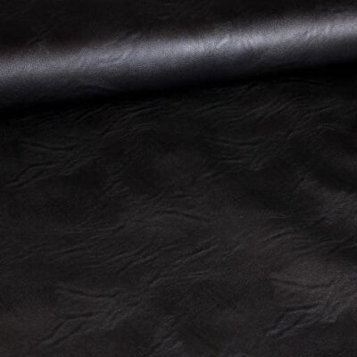 Faux leather fabric black