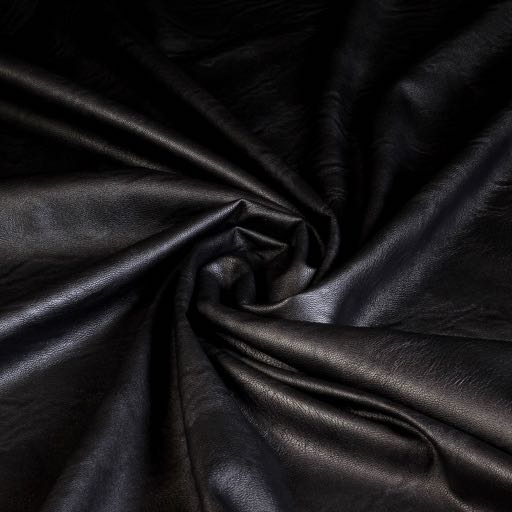 Faux leather fabric black