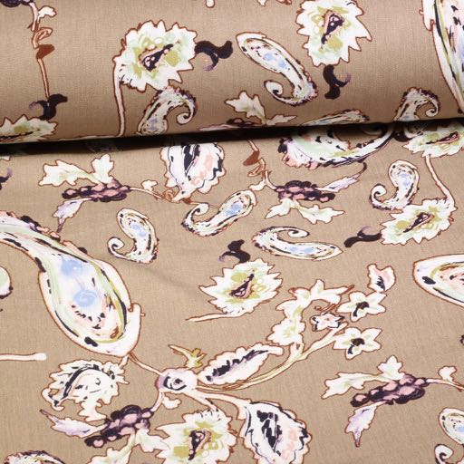 Crepe viscose fabric ecru