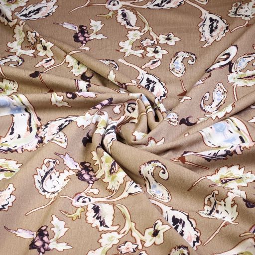 Crepe viscose fabric ecru