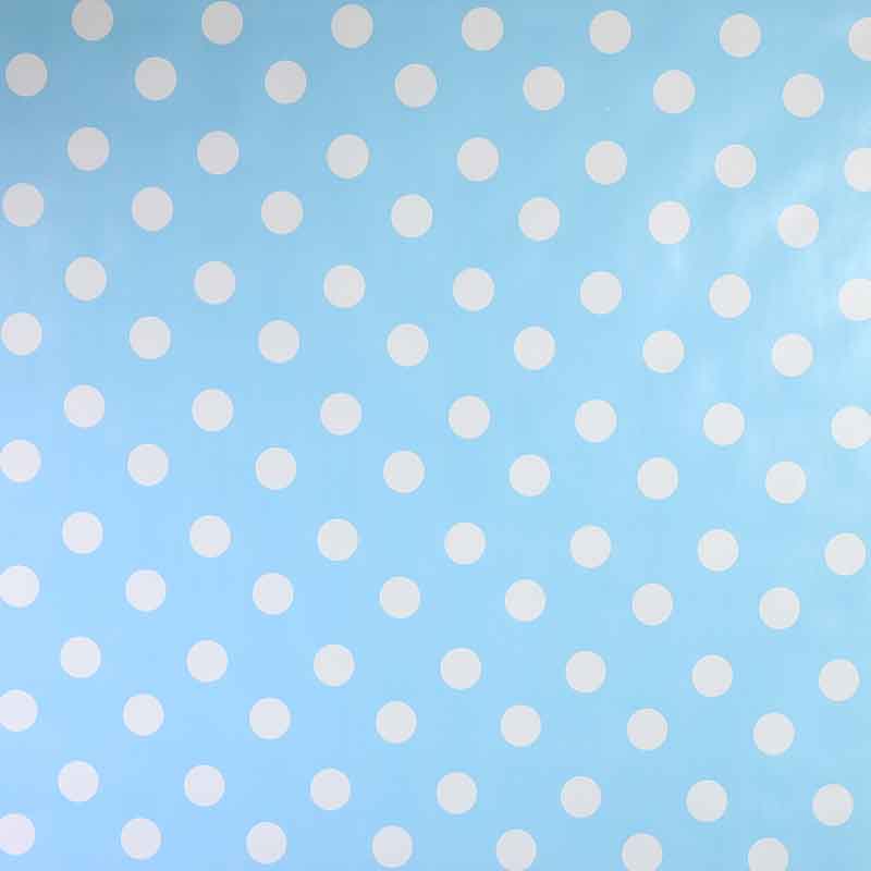 Tafelzeil Deluxe Dot 2 cm light blue