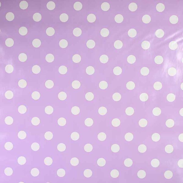 Deluxe tablecloth dot 2 cm lilac