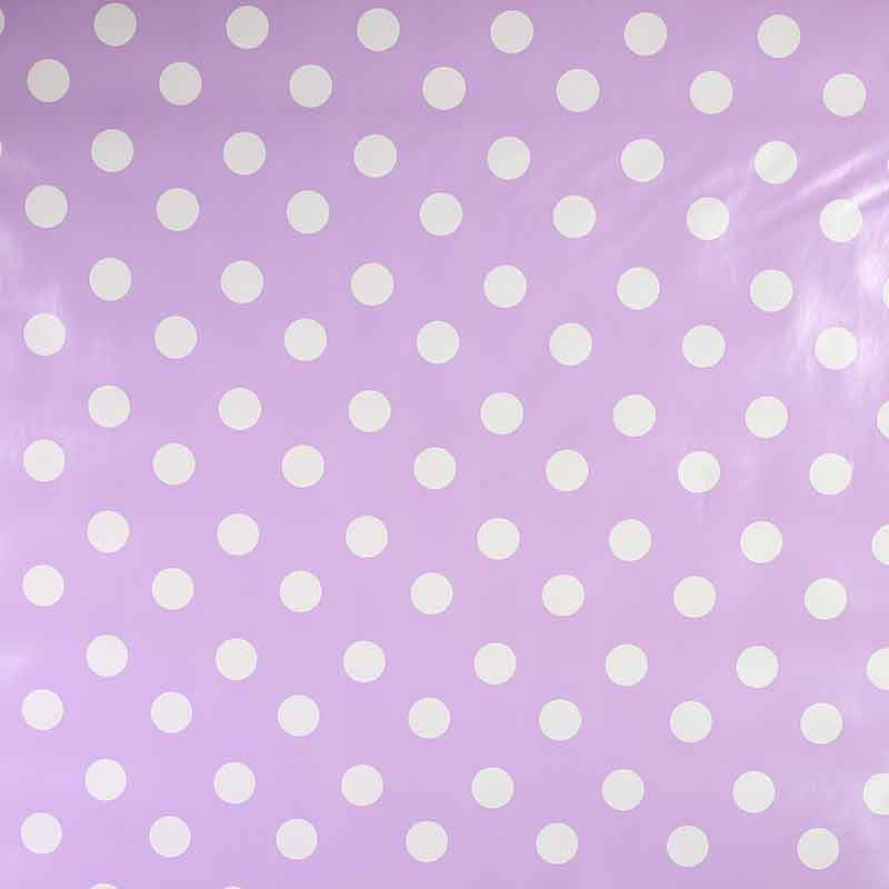 Deluxe tablecloth dot 2 cm lilac