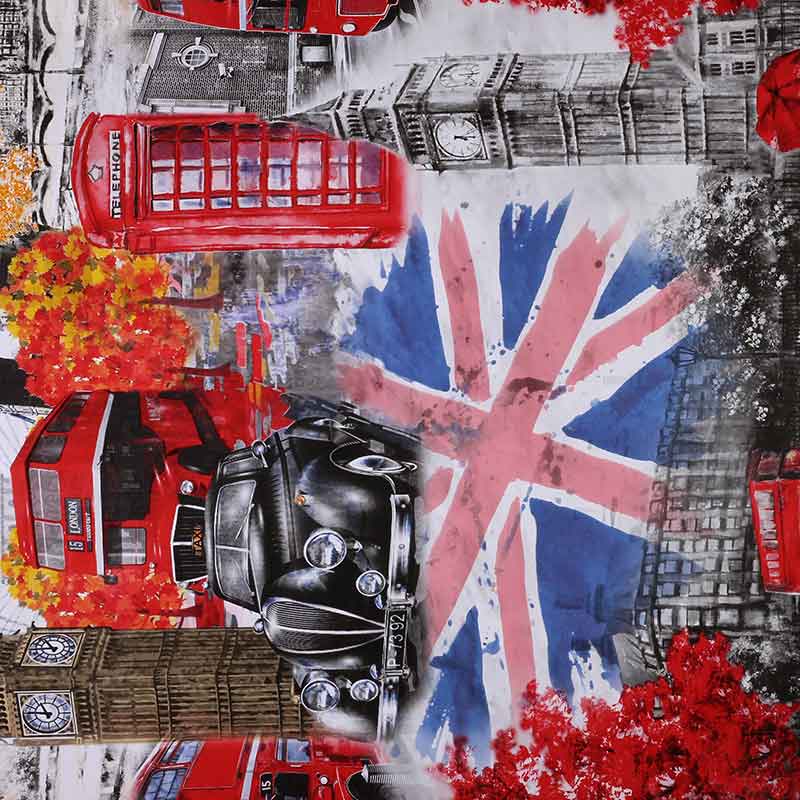 Deluxe tablecloth English bus