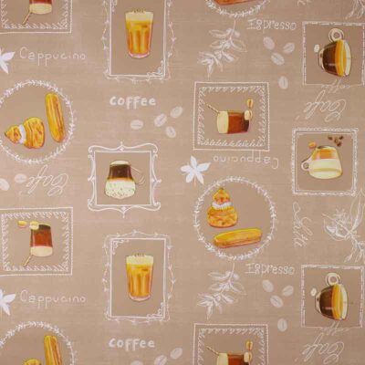 Tablecloth deluxe espresso beige