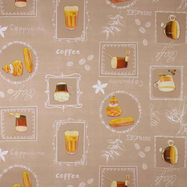 Tablecloth deluxe espresso beige