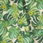 Tafelzeil linnenlook bloem groen