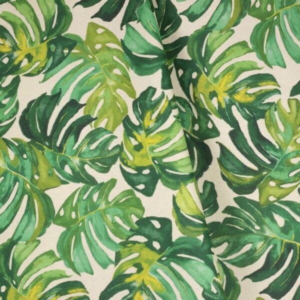 Tablecloth linen look flower green