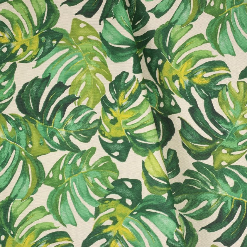 Tablecloth linen look flower green