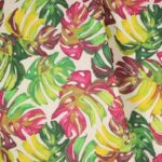 Tafelzeil linnenlook bloem rood