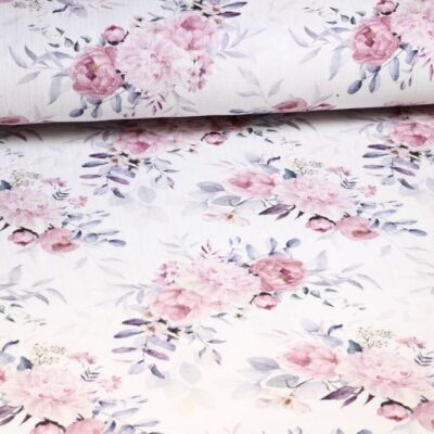 Hydrophile Baby Cotton Digital Print Pink Flowers