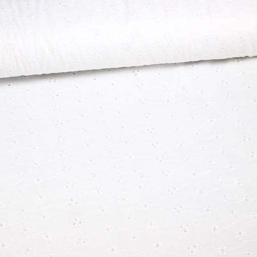 Broderie Anglaise Eyelet Fabric Off White
