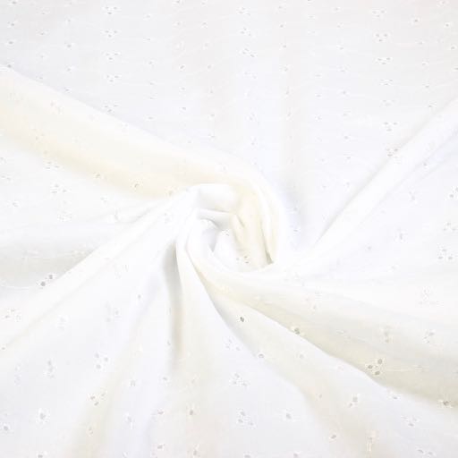 Broderie Anglaise Eyelet Fabric Off White