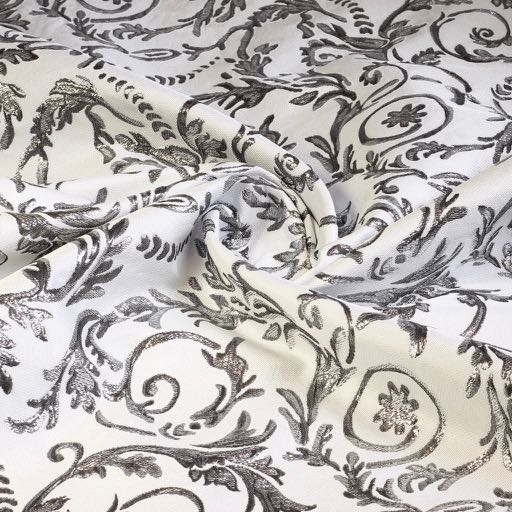 Baroque Jacquard white/silver